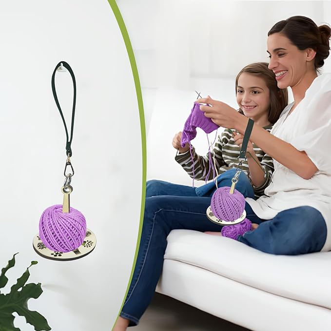 DIY Yarn stringer Amazon Portable Wrist Yarn Holder wooden portable Wrist yarn stand wooden products detail image 4