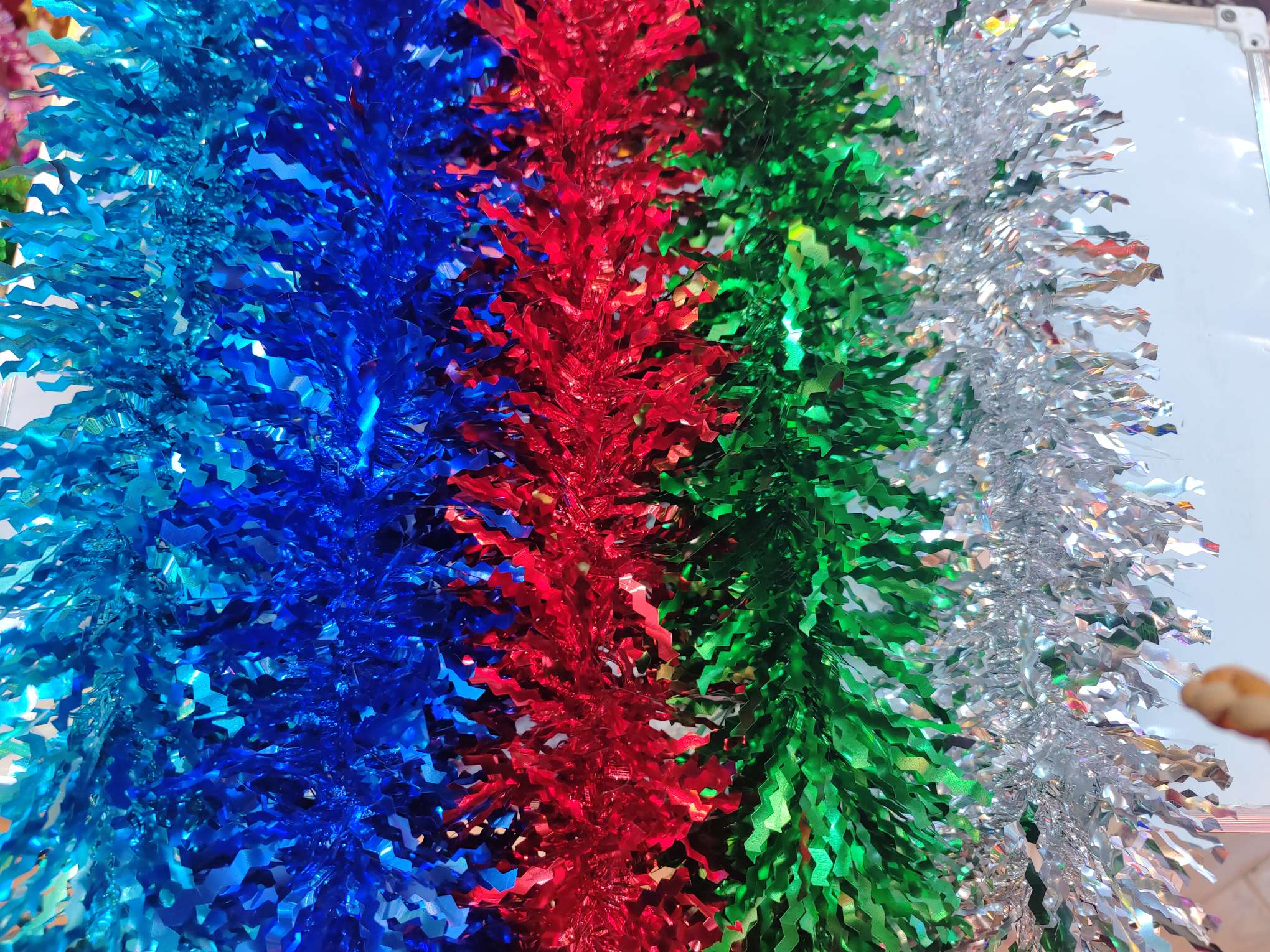 Christmas supplies: Wavy strip series, wool strips, ribbons, ribbons, decals for Christmas decorations Specification image