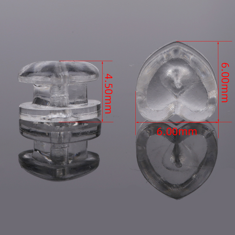 diy accessories, earrings, earring parts, anti-drop silicone behind ear plugs, high-end ear stud plugs, plastic transparent ear plugs pic 2