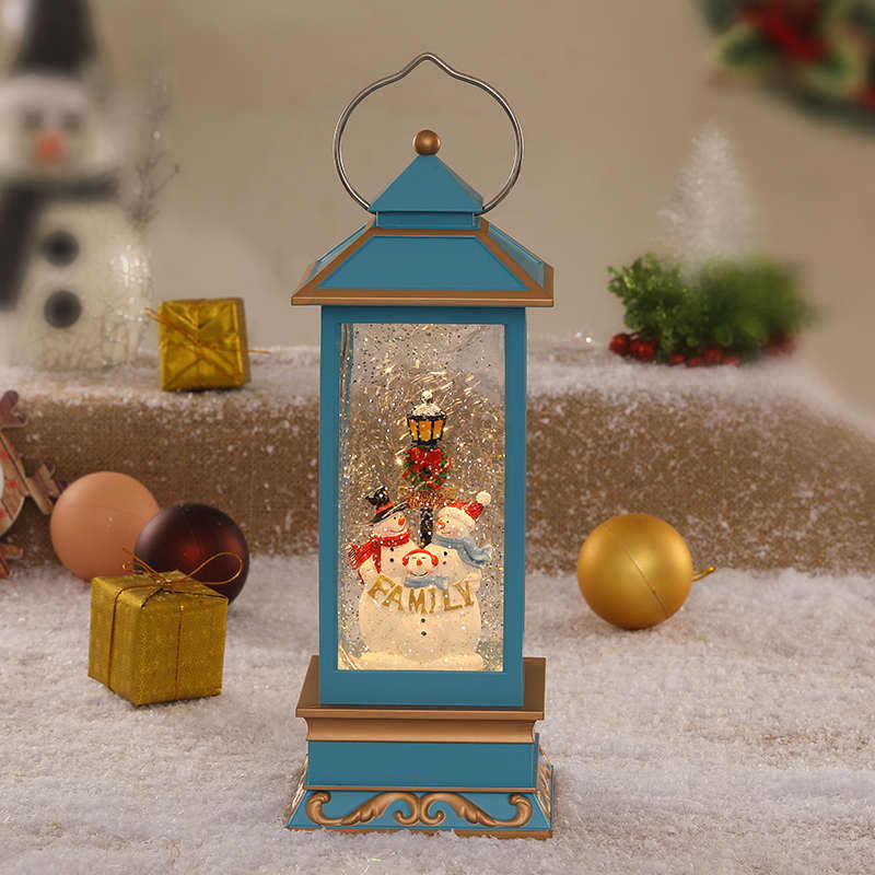 Christmas colorful rectangular music box, snowflake crystal ball, music box, children's gift-giving scene decoration Specification image