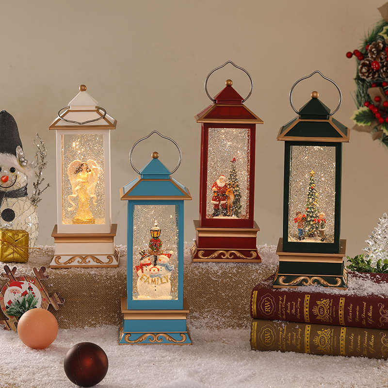 Christmas colorful rectangular music box, snowflake crystal ball, music box, children's gift-giving scene decoration Application Scenario