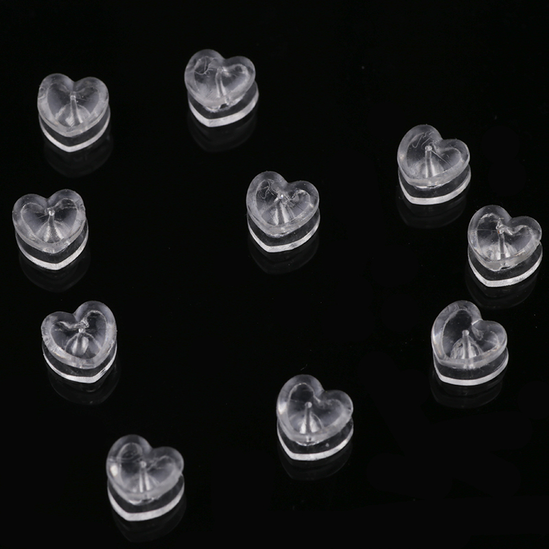 diy accessories, earrings, earring parts, anti-drop silicone behind ear plugs, high-end ear stud plugs, plastic transparent ear plugs pic 1