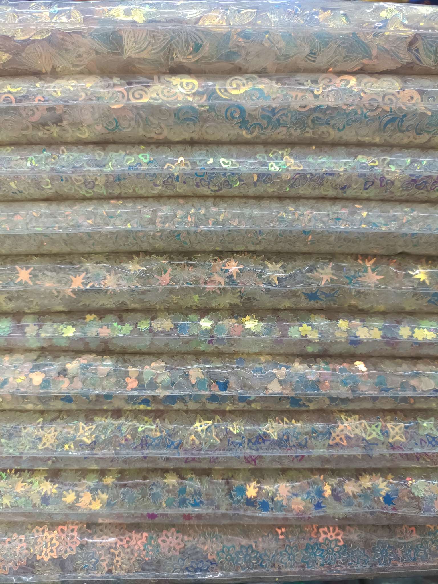 金光透明白系列亮片闪光片装饰品工艺品配件点缀品饰品配件产品图