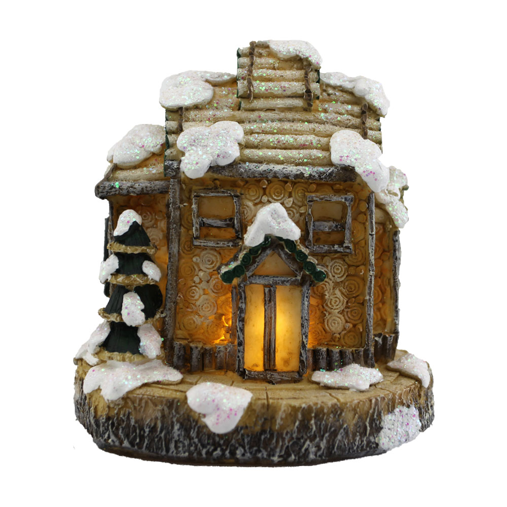 小号树脂工艺品摆件创意手工艺品圣诞LED小房子3D打印家居装饰品