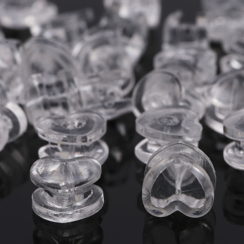 diy accessories, earrings, earring parts, anti-drop silicone behind ear plugs, high-end ear stud plugs, plastic transparent ear plugs pic 4