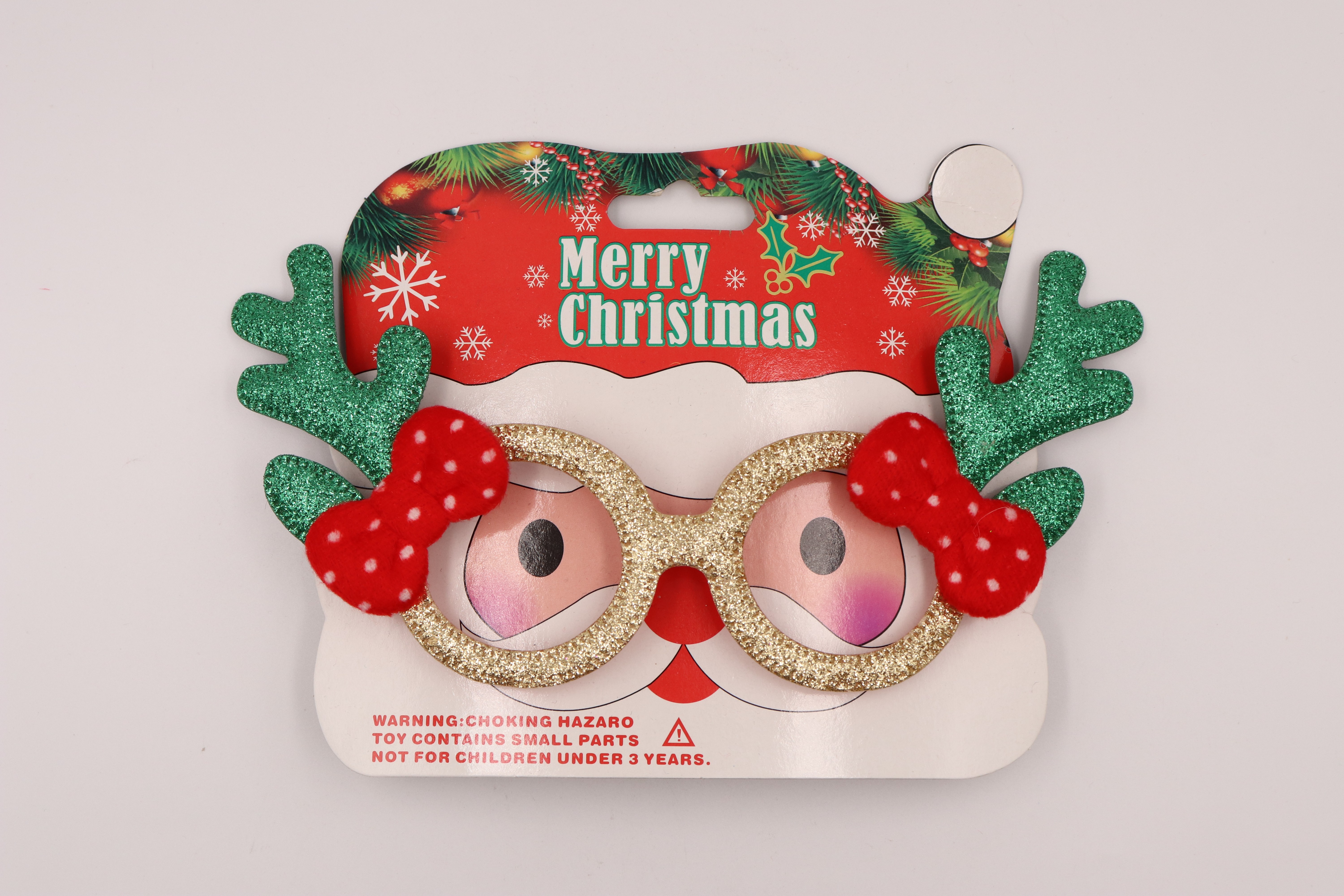 Christmas decorative glasses, Christmas antler glasses, Christmas decorative items, children's glasses, golden powder glasses, Christmas gold powder Christmas supplies, festival decorations, Christmas gifts and ornaments 6 details Picture