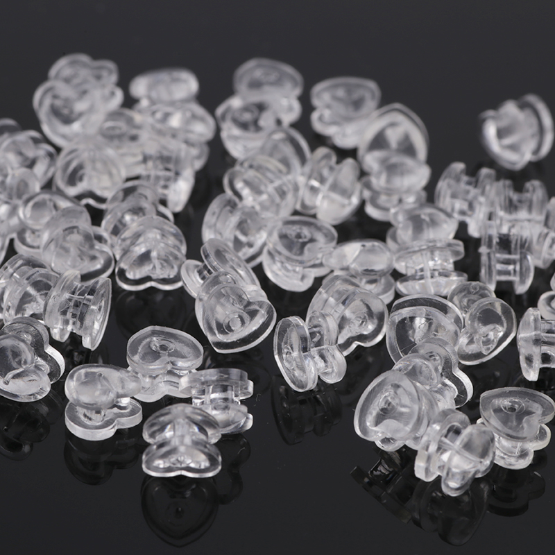 diy accessories, earrings, earring parts, anti-drop silicone behind ear plugs, high-end ear stud plugs, plastic transparent ear plugs pic 5