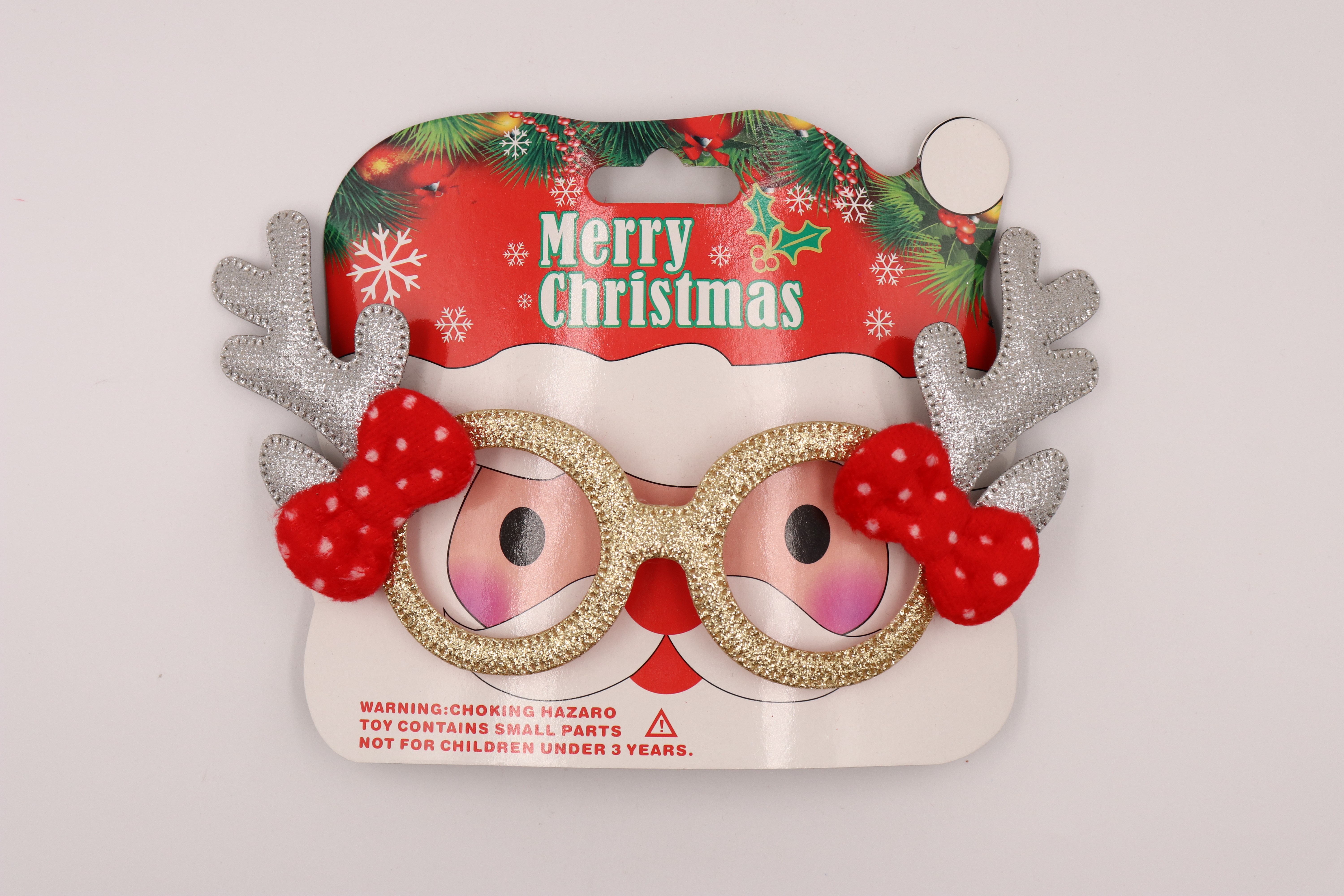 Christmas decorative glasses, Christmas antler glasses, Christmas decorative items, children's glasses, golden powder glasses, Christmas gold powder Christmas supplies, festival decorations, Christmas gifts and ornaments 6 Specification image