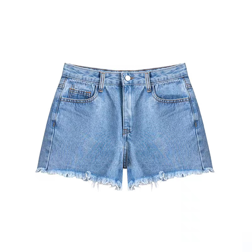Summer Denim Shorts Women Retro Low Waist Slimming Everything Sexy Casual Solid Color Shorts