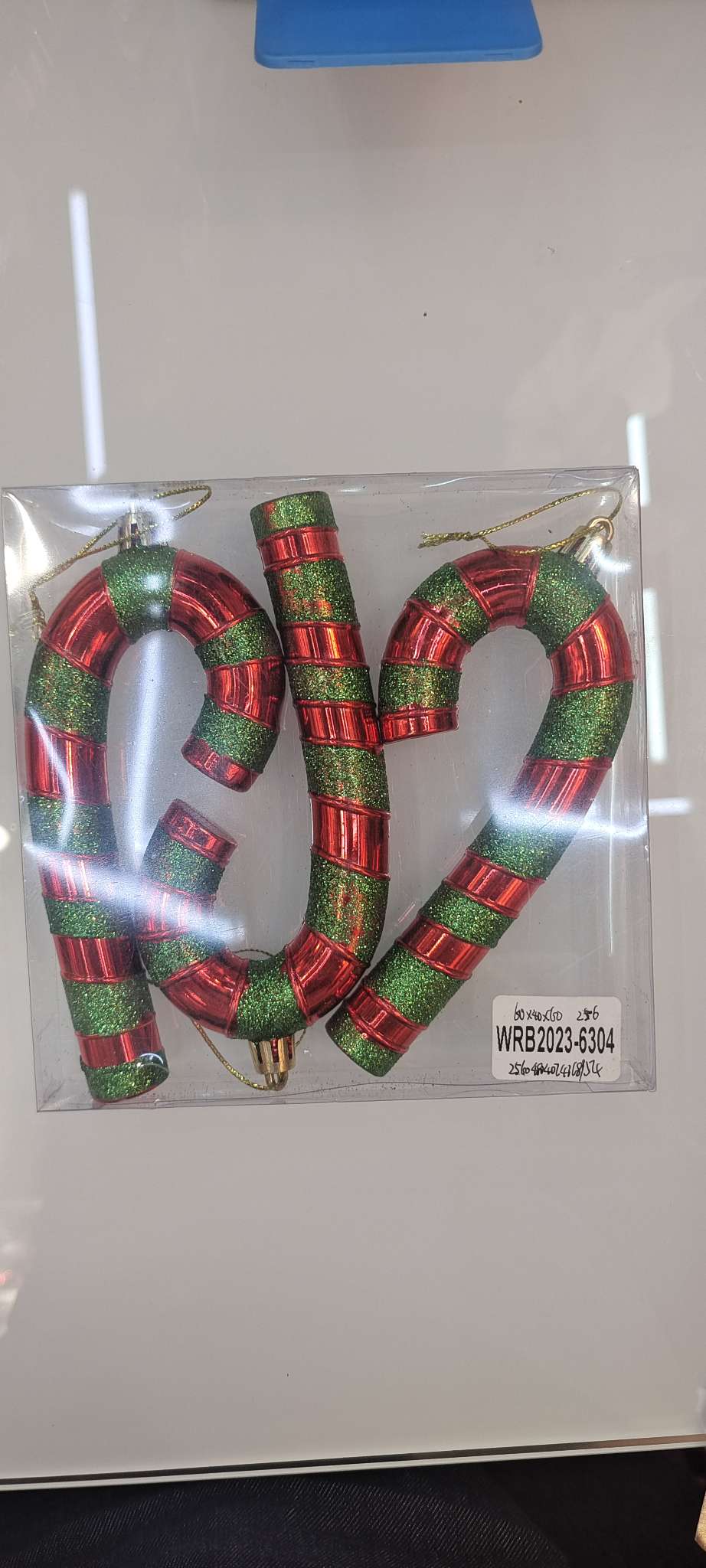 金粉圣诞用品节日装扮圣诞礼品蝴蝶结 圣诞花办公文化圣诞装饰品 提升节日氛围增添欢乐色彩、圣诞拐杖、尺寸为13CM，