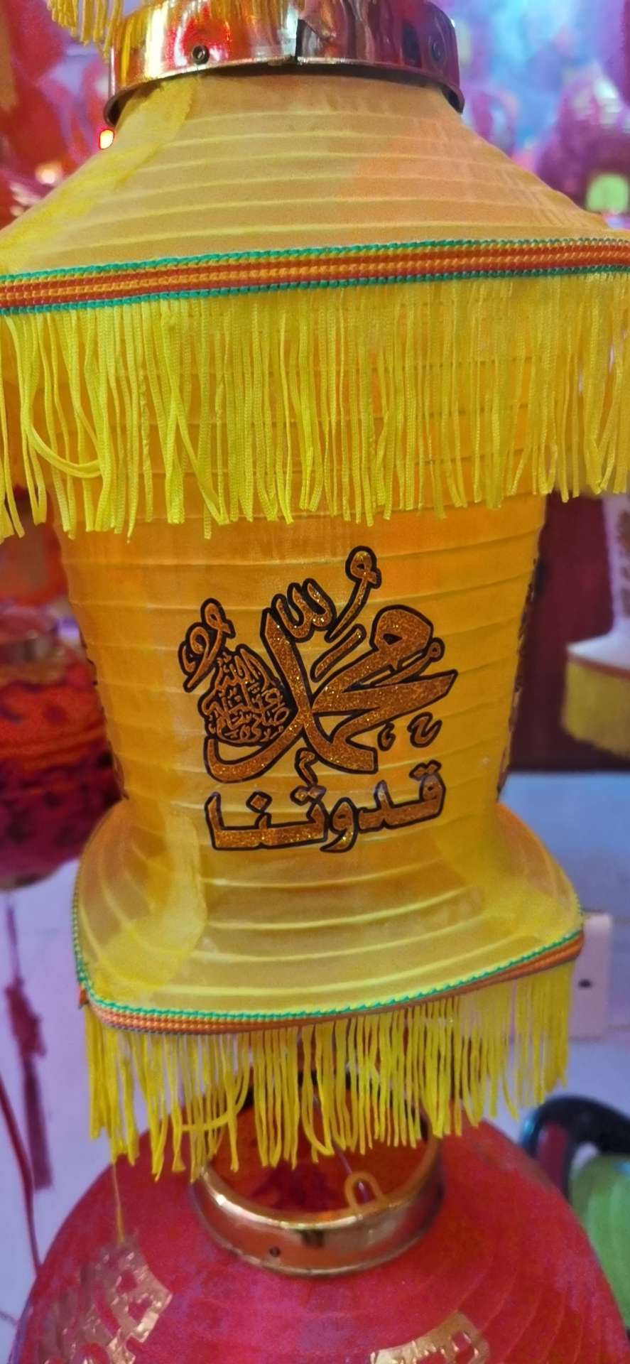 非遗文化地摊小灯笼植绒 旋转灯笼结婚办公节庆用品 灯笼装饰品，本款式适合出口阿拉伯，穆斯林节日产品图