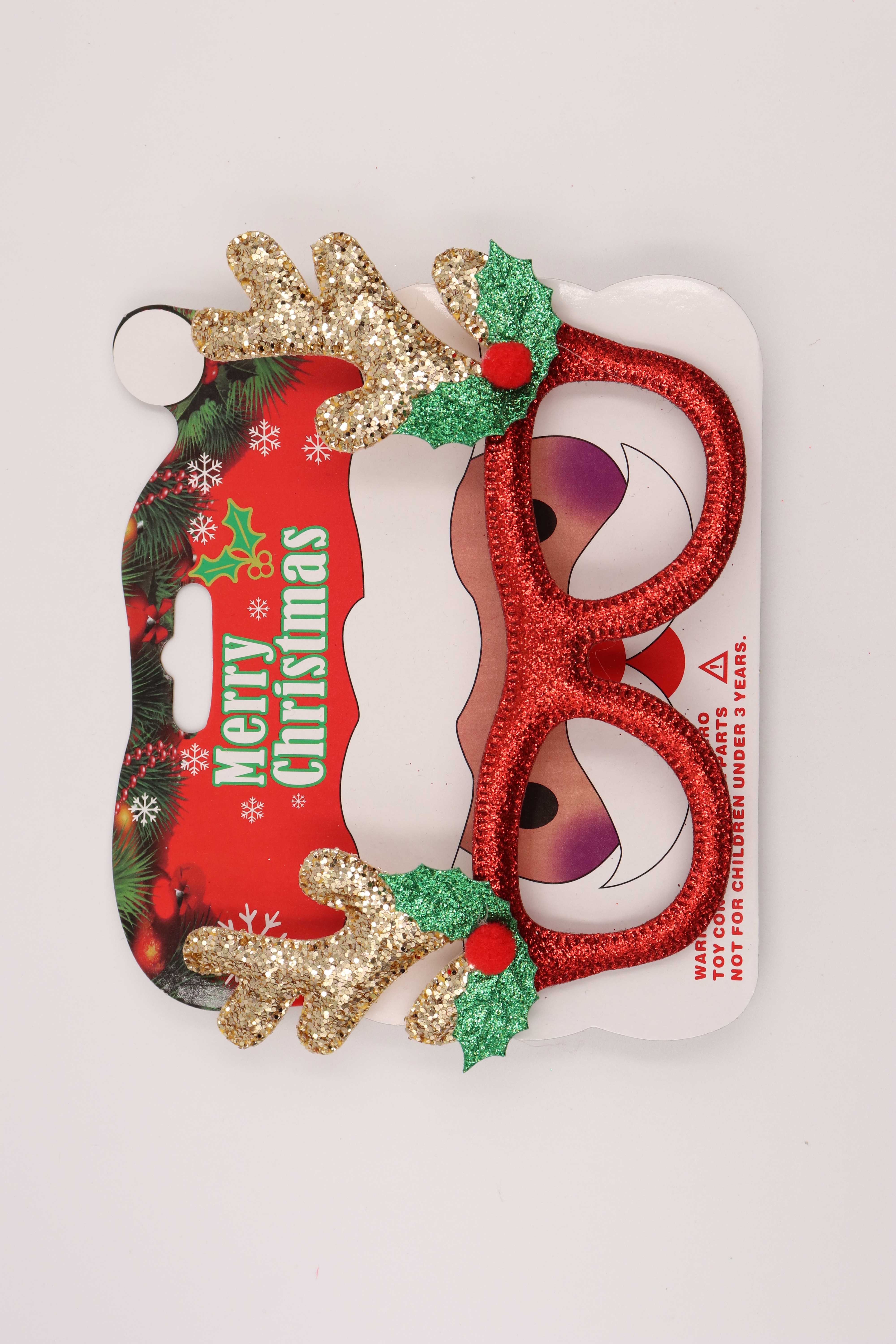 Christmas decorative glasses, Christmas antler glasses, Christmas decorative items, children's glasses, gold powder glasses 1, Christmas gold powder Christmas supplies, festival decorations, Christmas gifts and ornaments Application Scenario