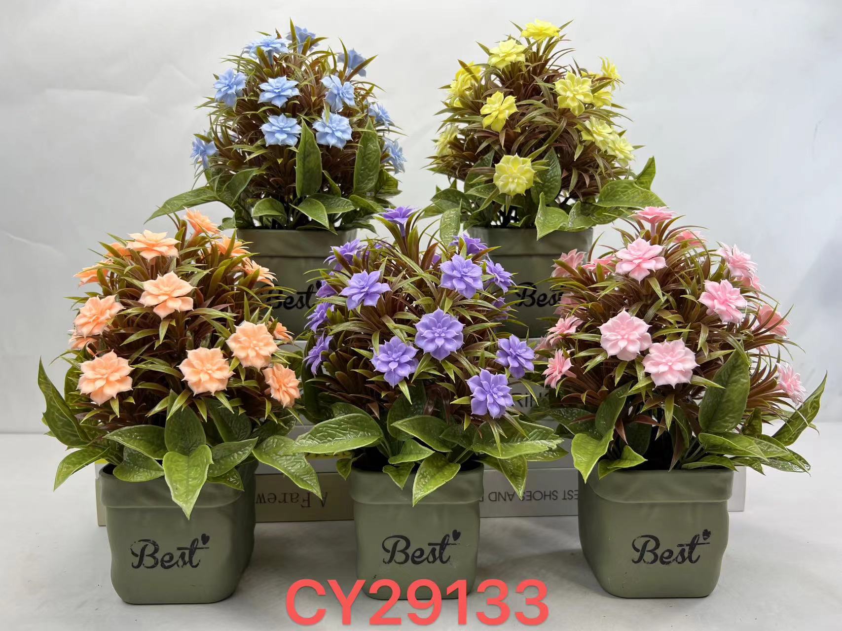 Miniature landscape of artificial flower bonsai details Picture