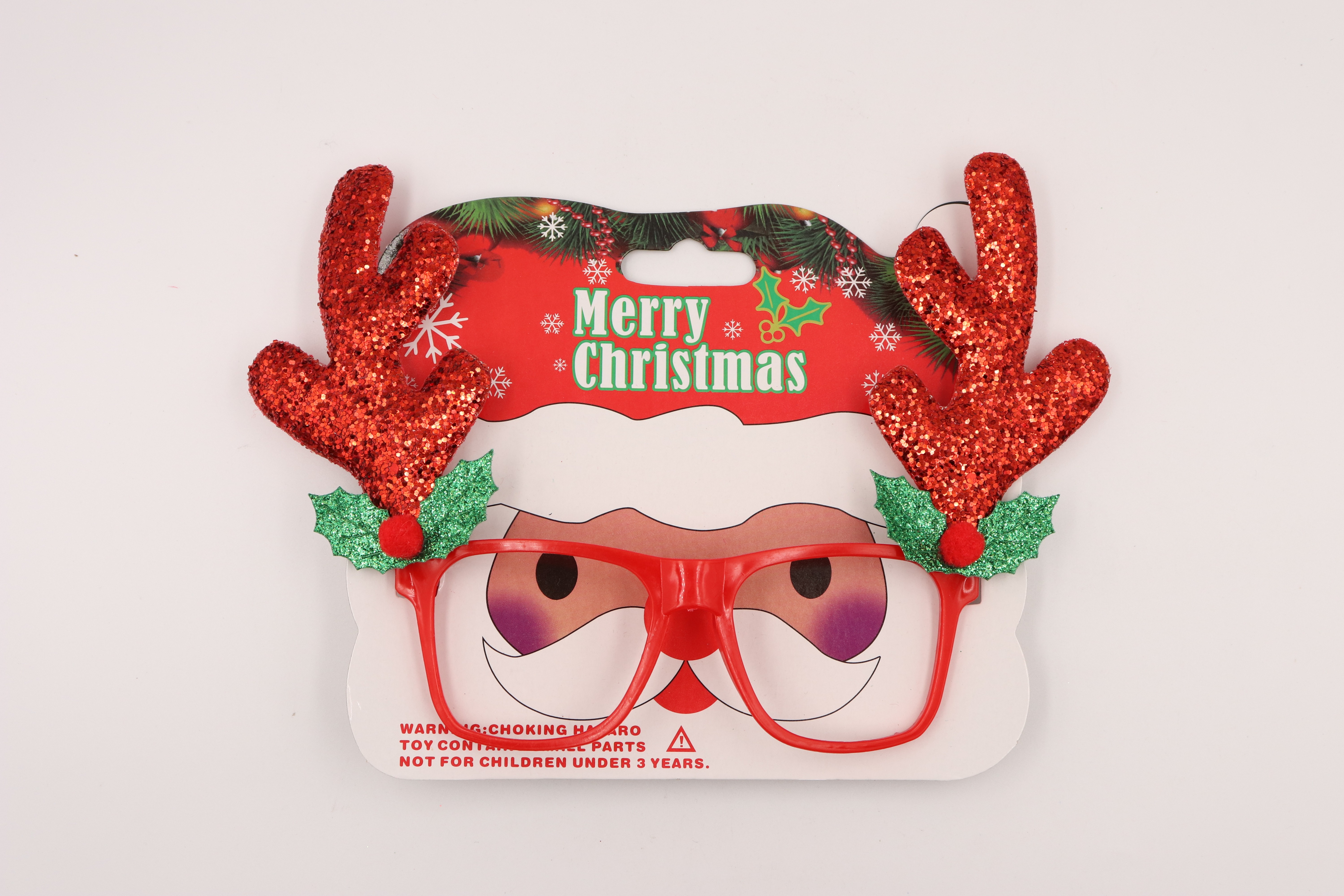 Christmas decorative glasses, Christmas antler glasses, Christmas decorative items, children's glasses, gold powder glasses 1, Christmas gold powder Christmas supplies, festival decorations, Christmas gifts and ornaments Specification image