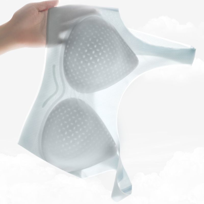 Spring and summer ultra-thin vest-style jelly soft support, seamless one-piece, frameless, lightweight women's bra and underwear Item Picture