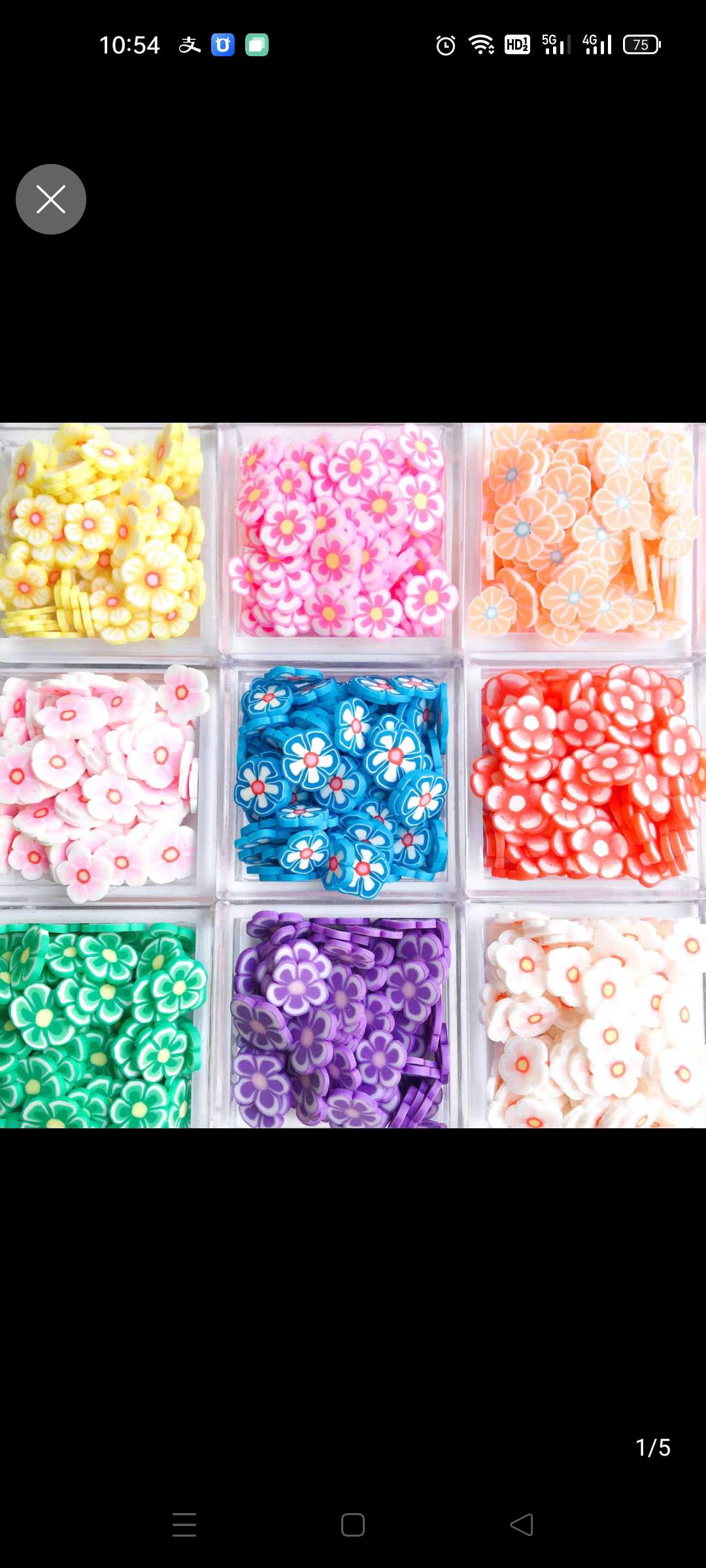 Soft clay plum blossom 5mm accessories, handicrafts, decorative accessories, ornaments, sequins, DIY sequins for early childhood education, 500g per pack