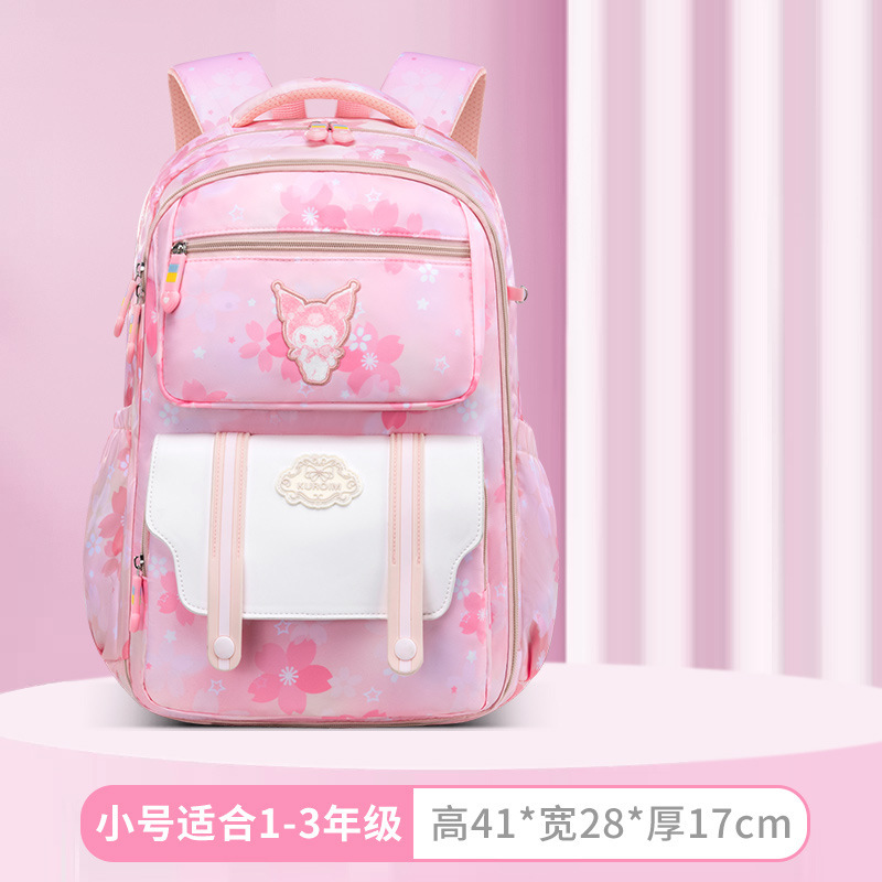 Children's schoolbag for primary school girls, large-capacity backpack with reduced load and spine support