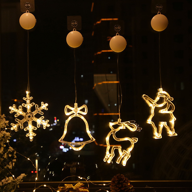 LED圣诞灯串创意灯圣诞老人雪人橱窗吸盘灯圣诞树节日装饰灯创意圣诞小夜灯详情图2