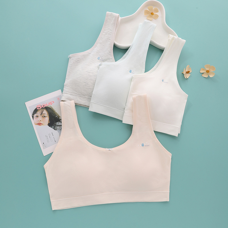 Girls bra small vest bare ammonia underwear female middle and high school girls puberty students sports shock summer full figure