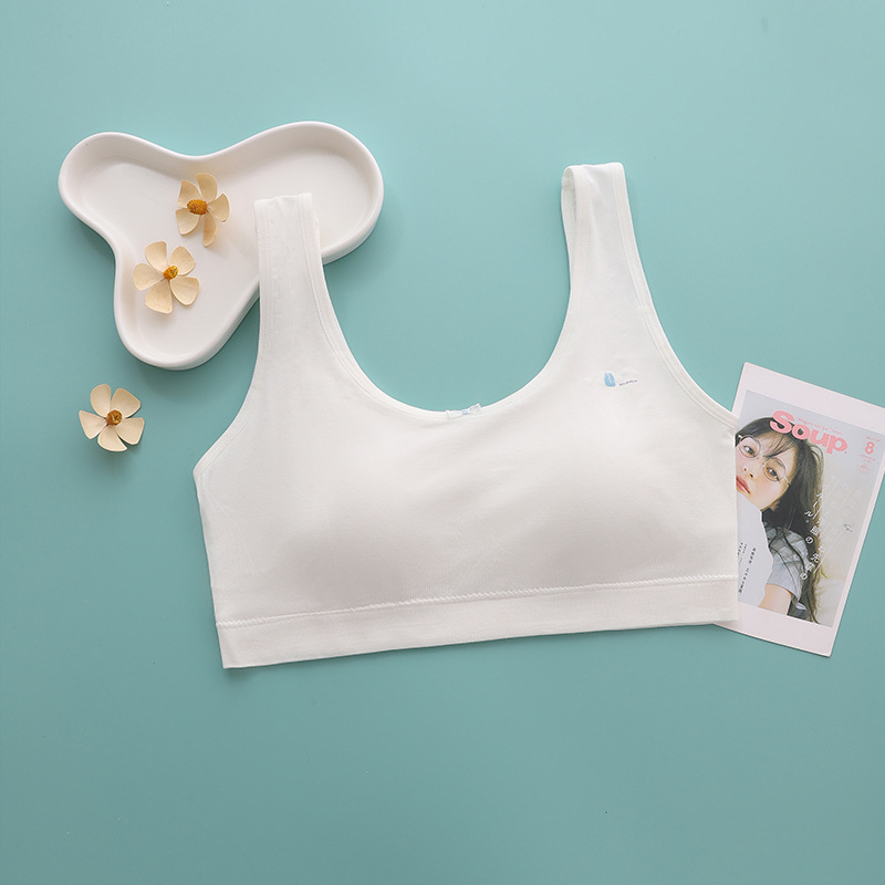 Girls bra small vest bare ammonia underwear female middle and high school girls puberty students sports shock summer details Picture