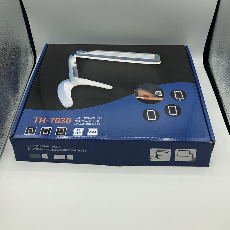 New desktop handheld 48-light three-level adjustable white warm light USB plug-in reading magnifying glass for the elderly to read newspapers Application Scenario