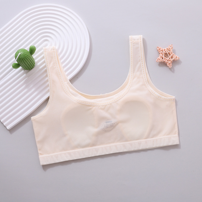 Traceless rabbit ears little vest for girls Junior high school sports bra for high school students Growing girls underwear details Picture