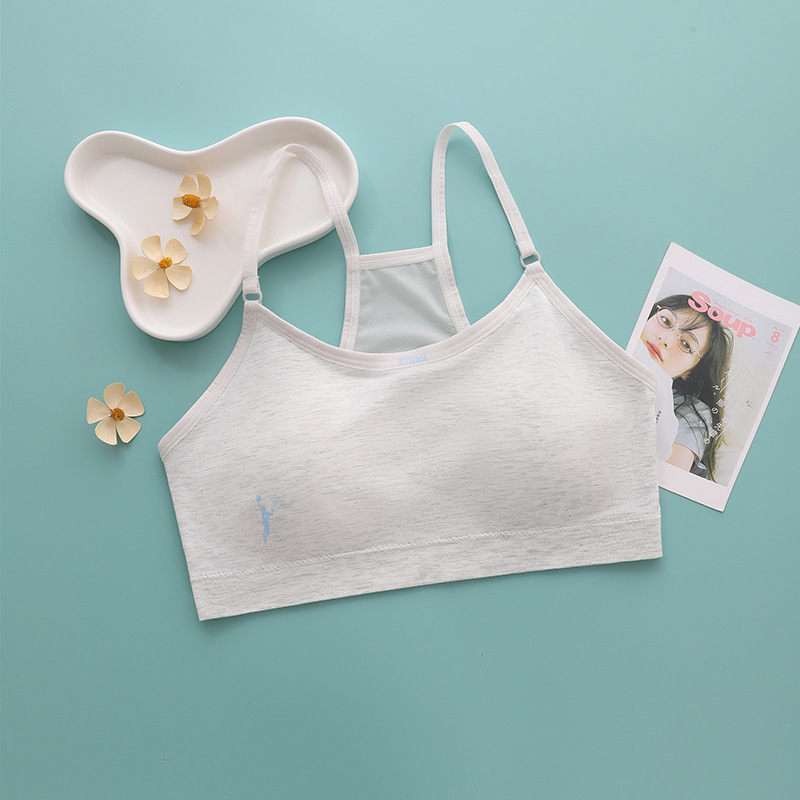 Growth underwear Female junior high school sports vest shock-proof running fixed cup I-back puberty bra Specification drawing