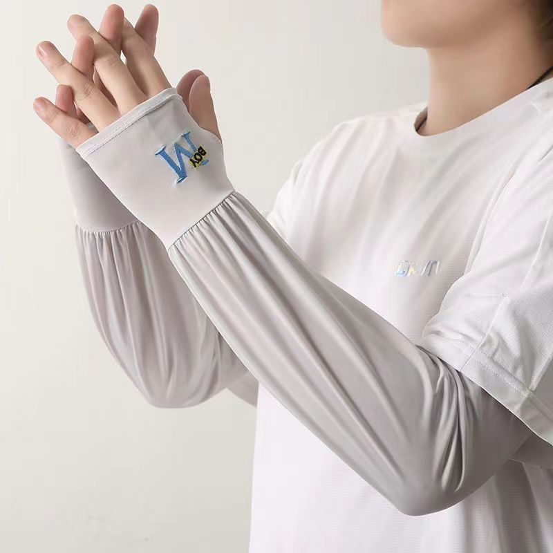 防晒袖套 冰袖男女长款宽松户外夏季袖套冰丝袖套日常百搭胖瘦可戴防紫外线冰凉透气运动度假旅行爬山详情8
