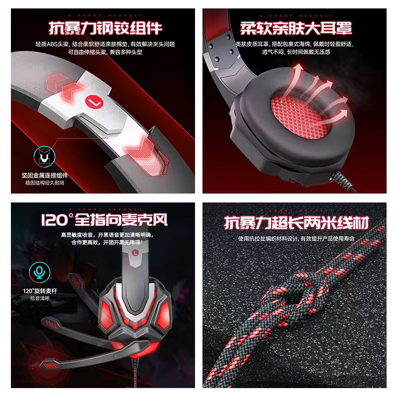 耳机/sg-002/有线耳机/蓝牙耳机/电竞耳机白底实物图
