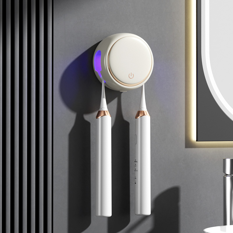 R24-RA-967 New smart toothbrush set, travel portable UVC ultraviolet disinfection box, toothbrush drying rack details Picture