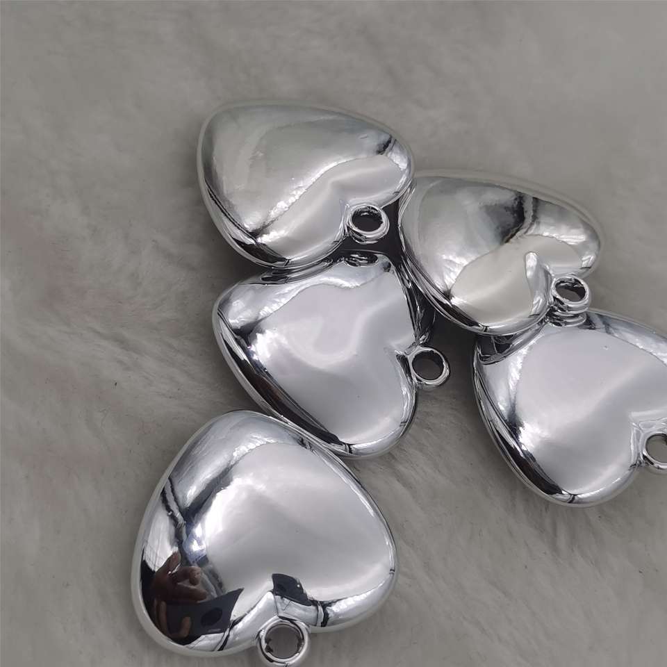 diy jewelry accessories: Plastic color-preserving glossy three-dimensional heart-shaped pendant, necklace, keychain, heart-shaped pendant detail image 4