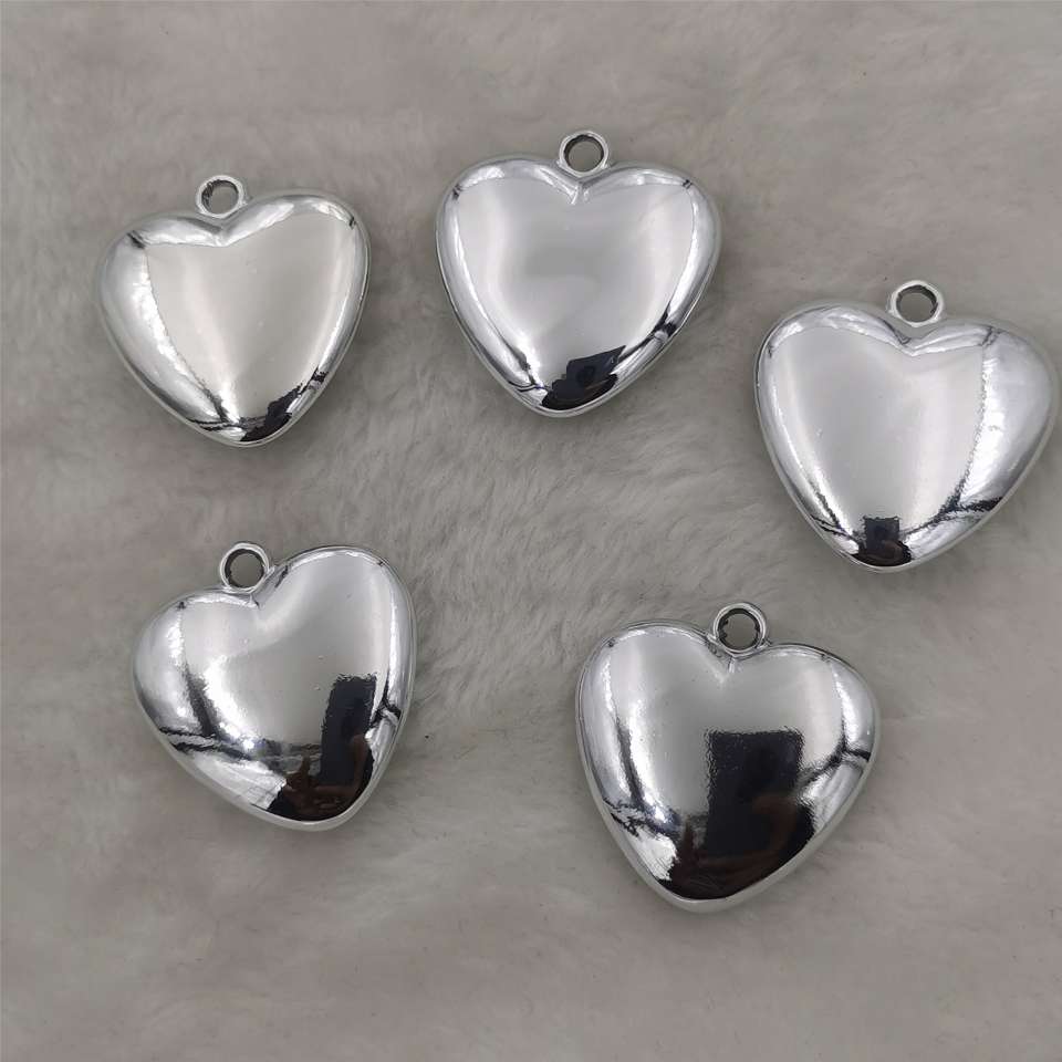 diy jewelry accessories: Plastic color-preserving glossy three-dimensional heart-shaped pendant, necklace, keychain, heart-shaped pendant diy jewelry accessories: Plastic color-preserving glossy three-dimensional heart-shaped pendant, necklace, keychain, heart-shaped pendant