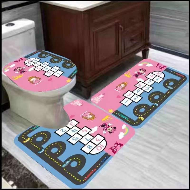 INS geometric floor mat, bathroom, water-absorbing door mat, anti-slip mat, carpet, door mat, printed two-piece set, entrance door mat, carpet, floor mat detail image 8