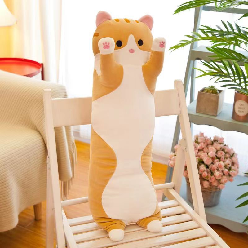 Cartoon cat plush toys, pillow figurines, long cat, large sleeping throw pillows, children's doll gifts Specification image