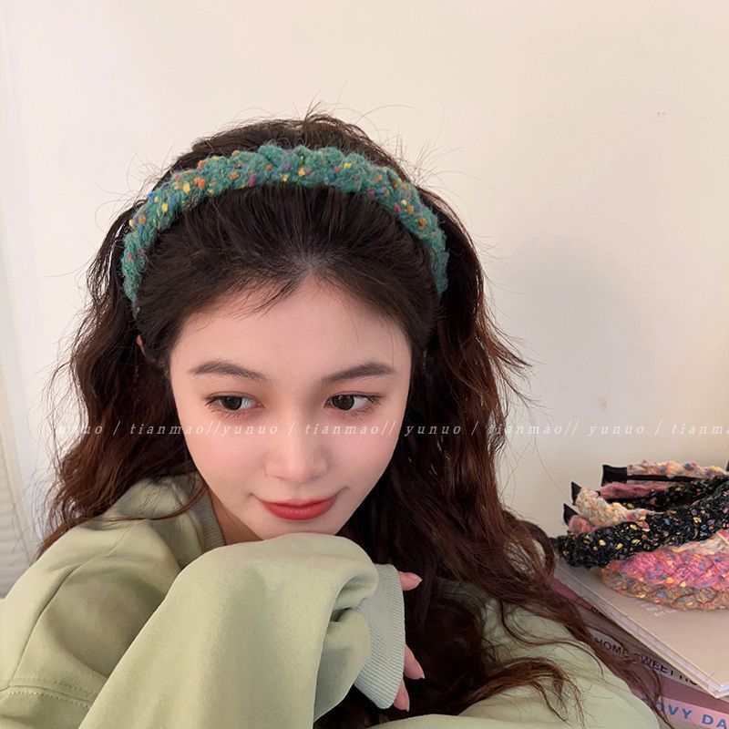 Summer versatile hair bands for women, wavy hair bands, crystal hair bands, PU hair bands Specification image