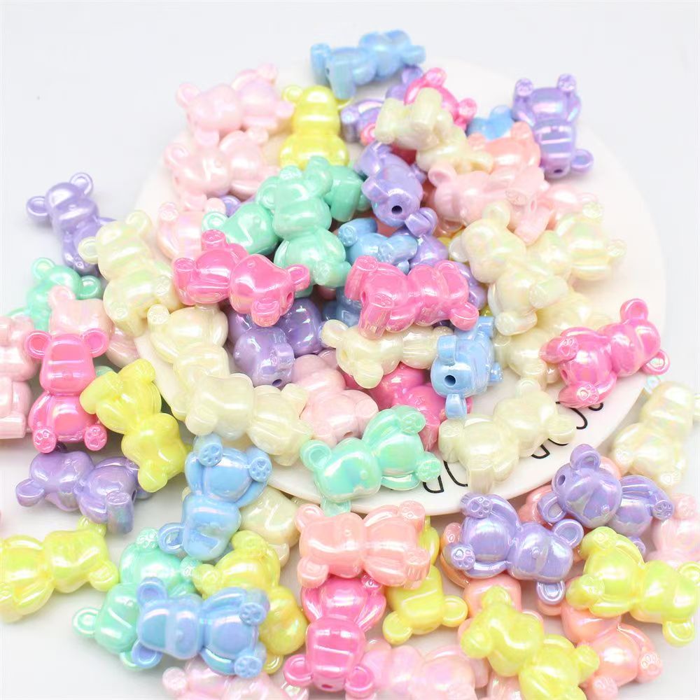 Dazzler jalea violento oso hecho a mano DIY cuentas pulsera cadena de teléfono llavero accesorios Specification image