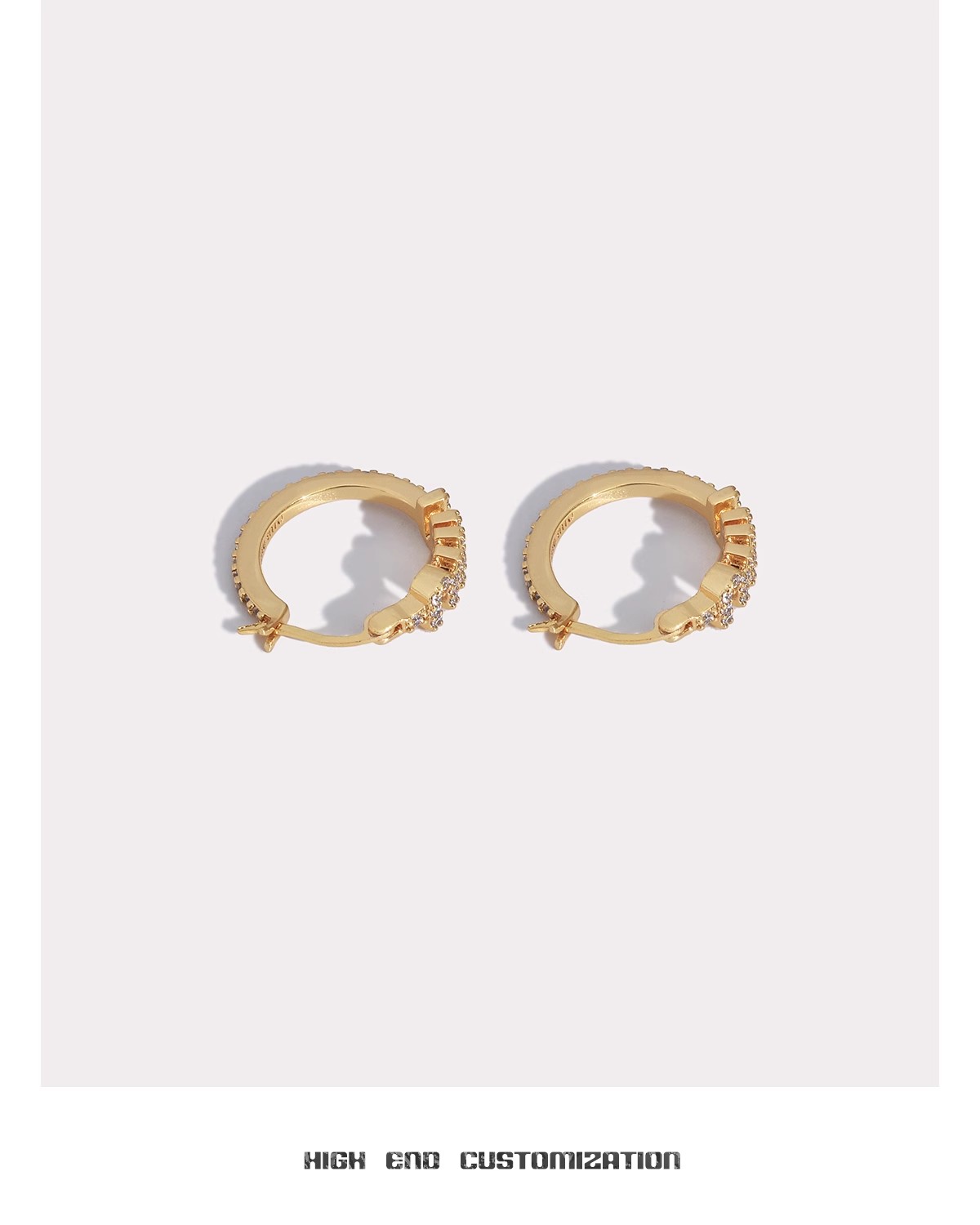 2024 New Letter Niche Unique Earrings Light Luxury High-Grade Sense Ear Loop Temperament Earrings Female details Picture
