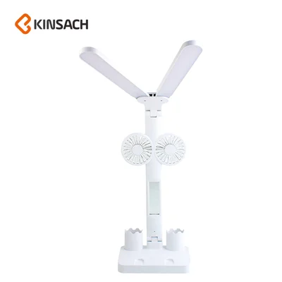Kinsaca Star Source Rechargeable Desk Lamp Dual Fan