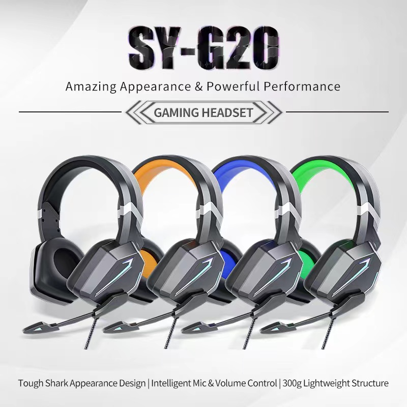 SY-G20游戏台式电脑耳机电竞手机直播有线耳麦3.5头戴式笔记本耳详情4