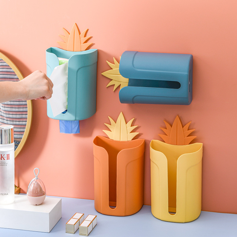 B09-2066 Kitchen Creative Tissue Box Wall-mounted upside-down storage Box Bedroom Non-perforating Tissue Box Tissue detail image 2