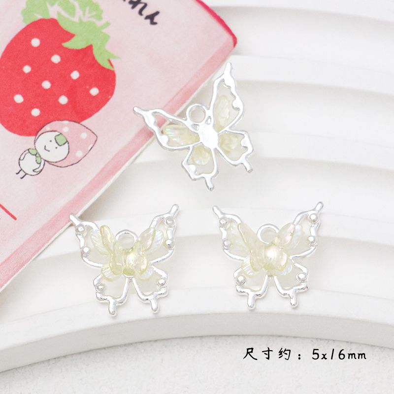 【幻蝶】仙气幻彩蝴蝶合金吊坠diy手工串珠材料手链项链饰品挂件产品图
