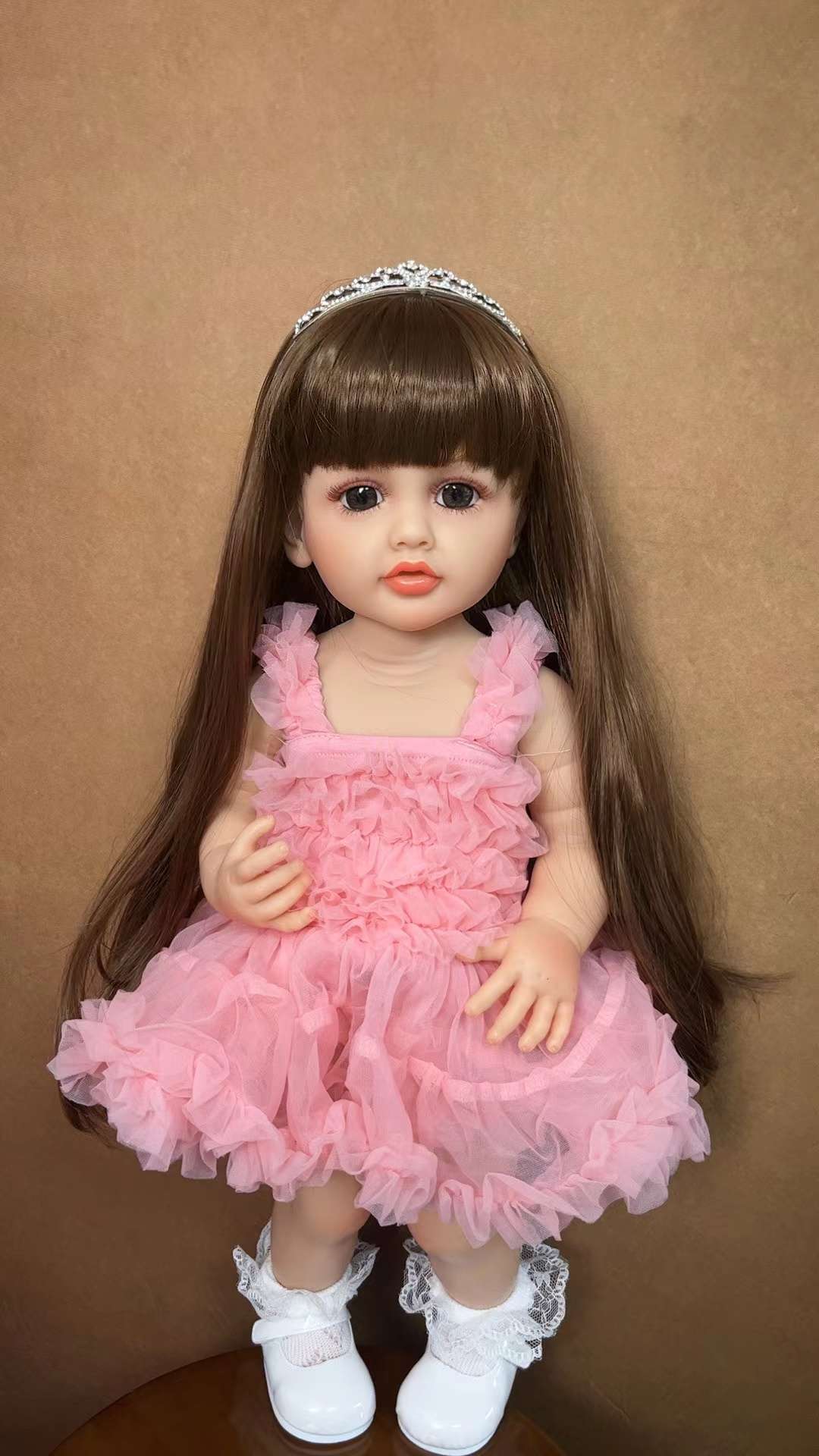 55Cm Reborn Doll, Simulation Comfort Children Accompany Toys,
With A Bottle, Pacifier, Diaper Doll, Children's Princess Doll, Barbie Doll