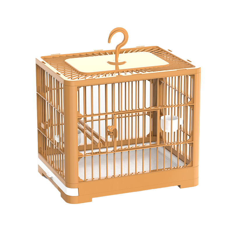 Nuevo estilo de jaula de pájaro cajón de plástico ligero loro jaula de lujo villa ornamental casa jaula de pájaro grande suministros para mascotas Item Picture