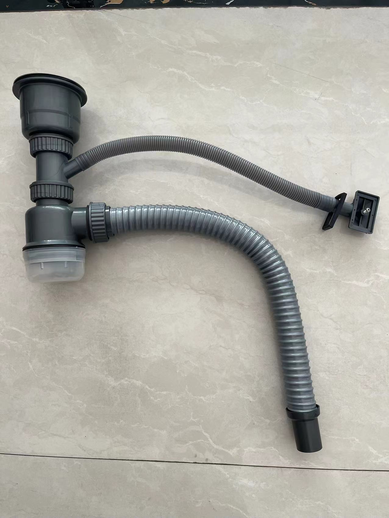 Home Improvement Kitchen Stainless Steel Sink 110 Single Head Water Set Stainless Steel Bowl Wash Basin Set Of Drainage Pipes High Quality Durable Anti-Clogging
