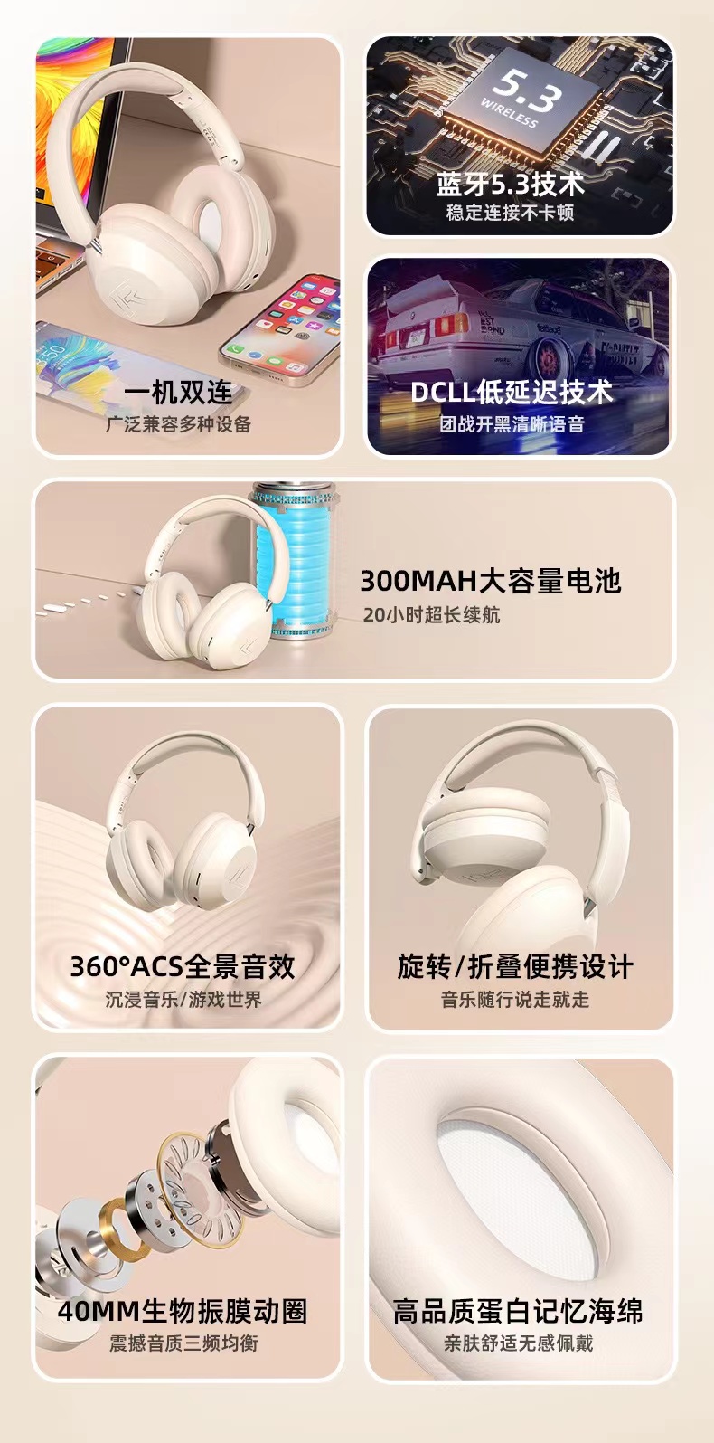SY-T4蓝牙音乐耳麦新款头戴式无线耳机大电量运动手机耳机通详情3