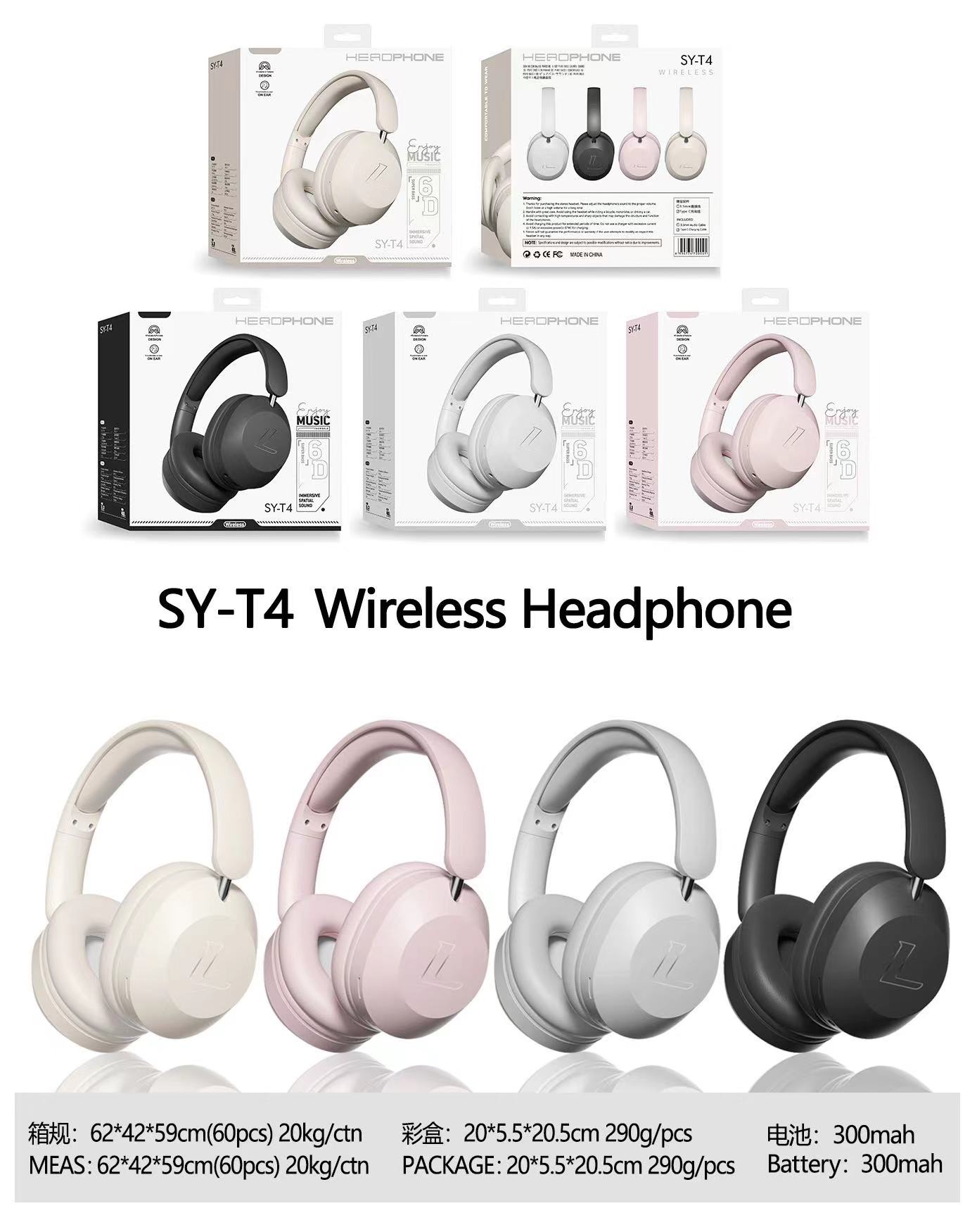 SY-T4蓝牙音乐耳麦新款头戴式无线耳机大电量运动手机耳机通详情1