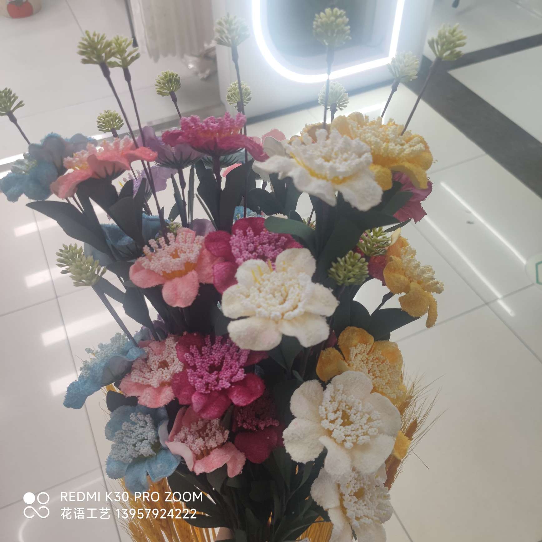 北欧风格PU仿真花瓣假花  工艺品精致仿真花装饰品 高档仿真工艺品礼品装饰假花白底实物图