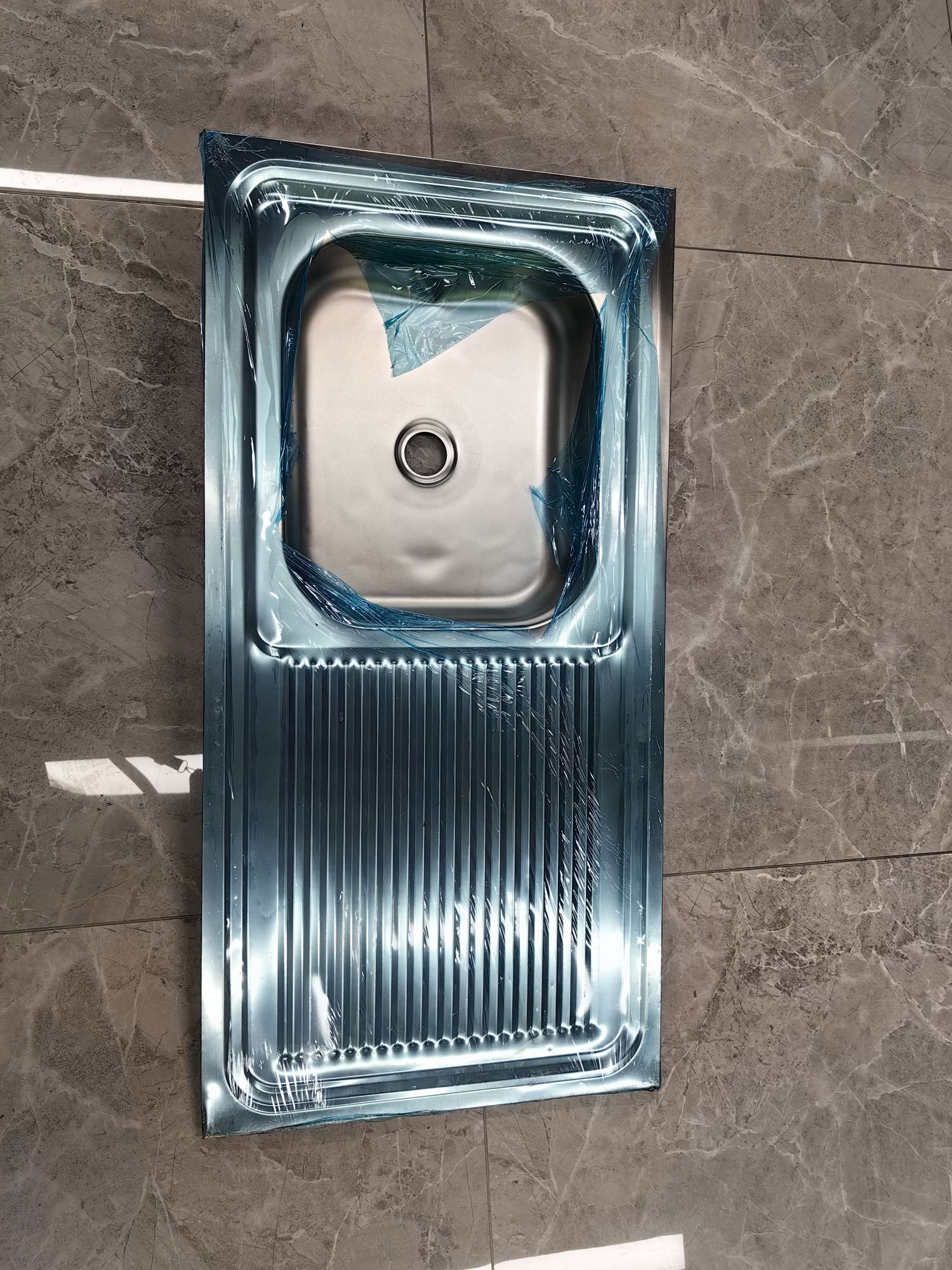 1 Meter Stainless Steel Sink Stainless Steel 201 Material Washing Basin Foreign Trade Stainless Steel Washing Basin Stainless Steel Single Basin