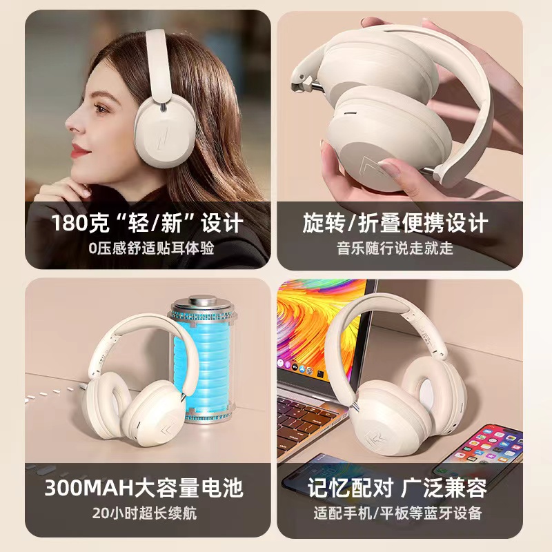 蓝牙耳机/耳机/无线耳机/苹果耳机/头戴式蓝牙耳机产品图