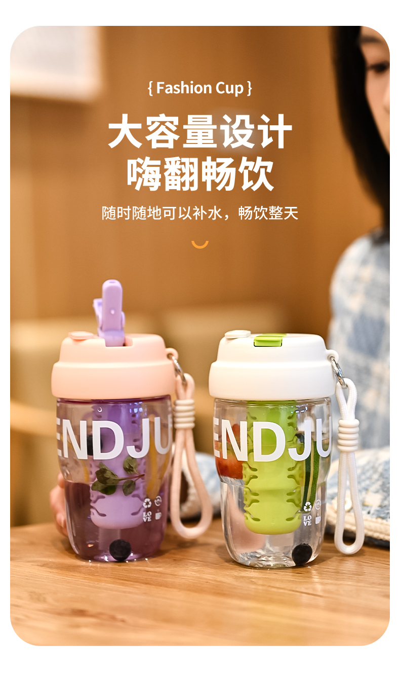 580ML Sentiao Space plastic Cup Straw cup pic 6